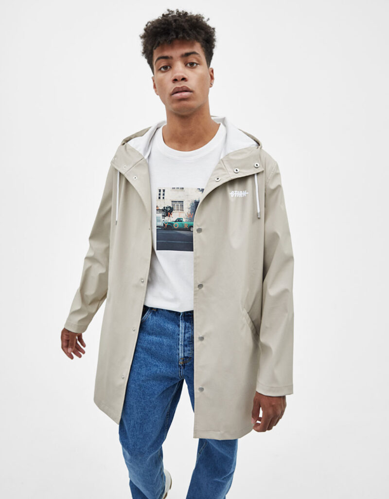 Raincoat with slogan print 4 Raincoat with slogan print