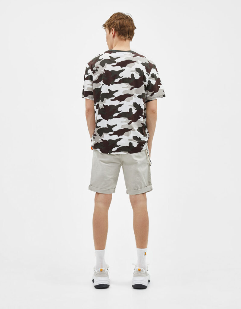 Pale Blue Drawstring Waist Jersey Shorts 2 Pale Blue Drawstring Waist Jersey Shorts